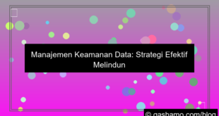 manajemen keamanan data