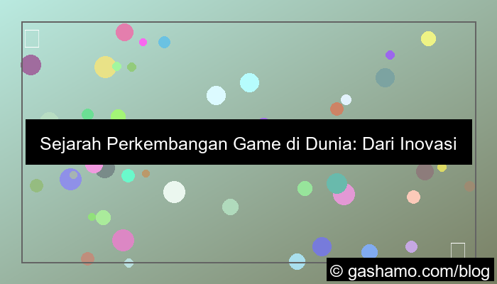 gambar sejarah perkembangan game di dunia