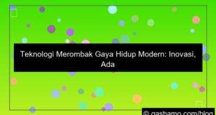 teknologi dan perubahan gaya hidup