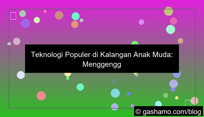 teknologi populer di kalangan anak muda